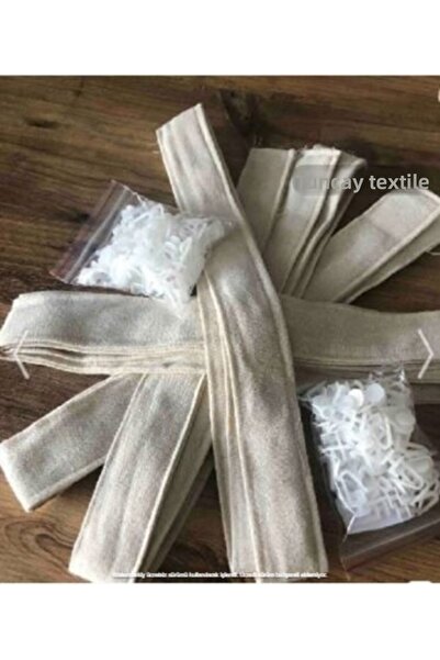 TUNCAY TEKSTİL Κουρτίνα από 100% βαμβάκι Vintage λινό κουρτίνα Απλό απλό φυσικό υφαντό κουρτίνα παραθύρου σκίαστρου