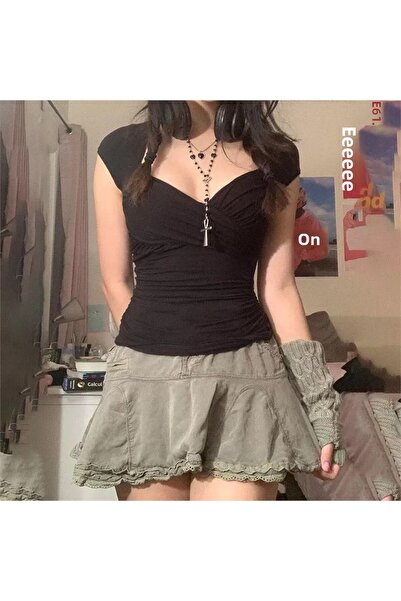 Köstebek Γυναικεία μπλούζα μονόχρωμη καρδιά με λαιμόκοψη