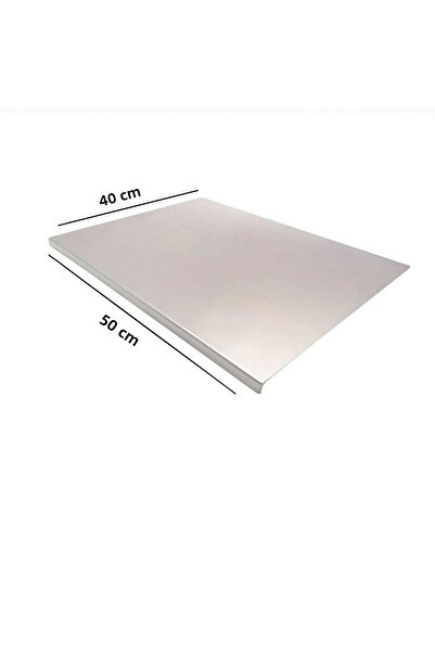 pınars Stellica Stainless Steel 50 cm X 40 cm Single Twist Metal Countertop Protector Multi-Purpose Cutting Board