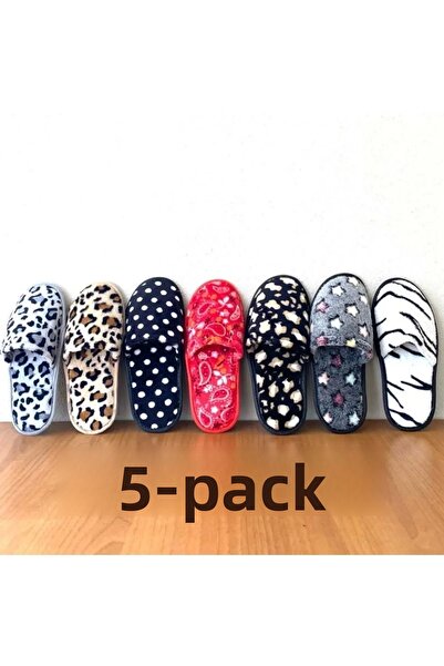 Machi 5 csomag téli női házi papucs - vendég, hozomány, köteg és olcsó papucs