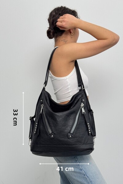 KIRASE Nová kvalitní měkká kožená vícekomorová taška na záda a přes rameno