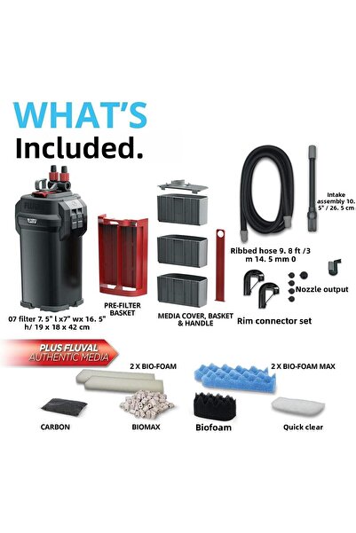 Fluval 207 External Filter 780 L/H / 60-220 Lt