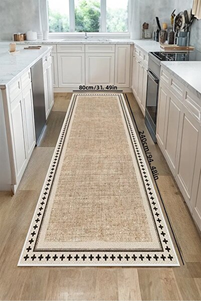 Faiend Digital Printed Washable Dot Base Non-Slip Carpet Runner Kitchen Living Room Carpet (38)