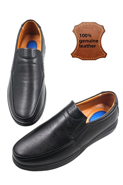 nazenintasarımlar Ежедневни черни мъжки обувки с мека ортопедична гел подметк...