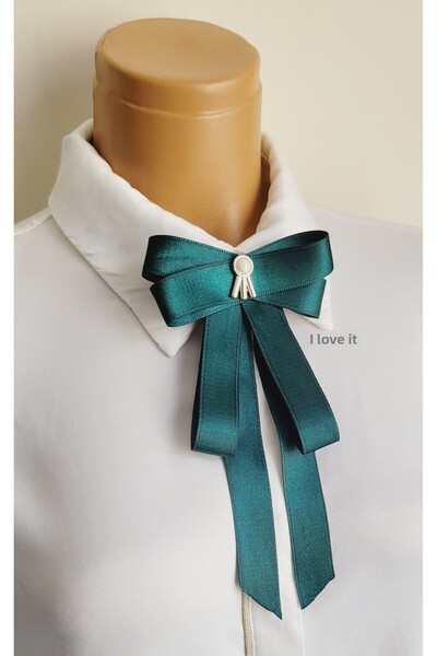 LO ADORO Γυναικείο πουκάμισο με γραβάτα Αξεσουάρ Πέτρινη λεπτομέρεια Περίτεχνη γραβάτα Γυναικείο γιακά με καρφίτσα Καρφίτσα Ειδικού Σχεδιασμού Γραβάτα