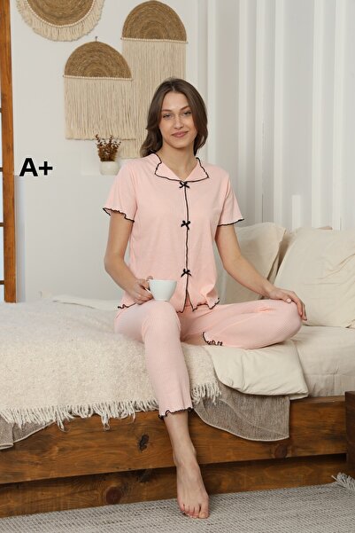 LİLA İÇ GİYİM SET DE Pijamale KISAKOL VISCOSĂ