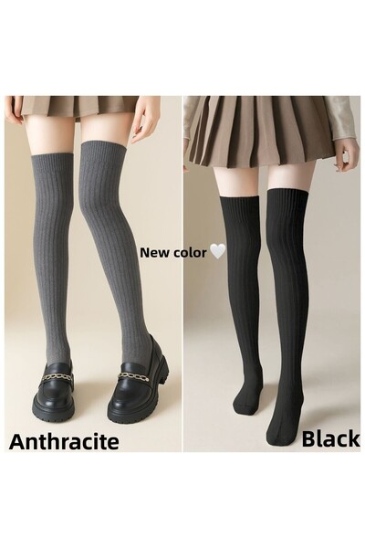 izaycollection 2 чифта дамски вълнени чорапи до коляното