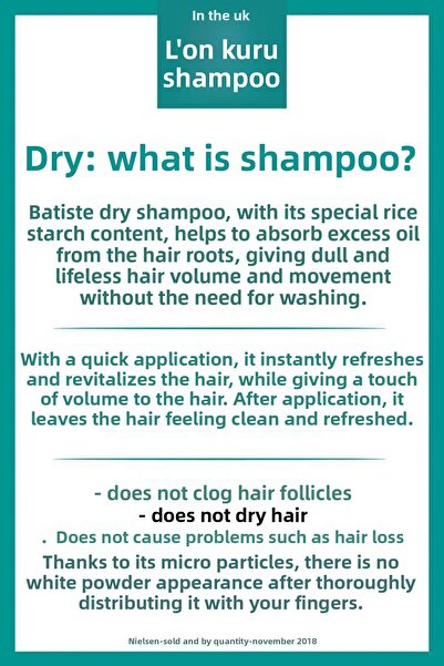 Batiste Dry Moisturizing Shampoo - Hair Benefits, 200ml, 5010724532980