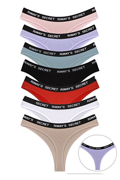 riways secret Βαμβακερό ελαστικό στρινγκ μέσης 7 τεμαχίων