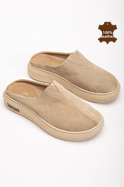 Polomia Comfort Nova γυναικείο γνήσιο δέρμα σουέτ κλειστό μπροστινό μέρος Cool λεπτομέρεια από καουτσούκ Άνετη σόλα Casual Sabo Daily Home Παντόφλες