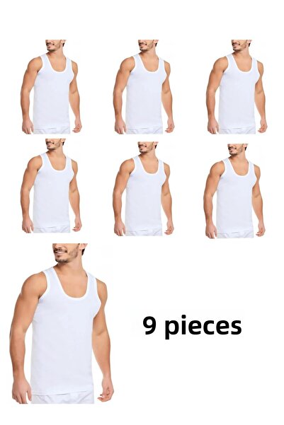 BEYAZTOPTAN White Wholesale Men's 6-Piece White Ekay Gym