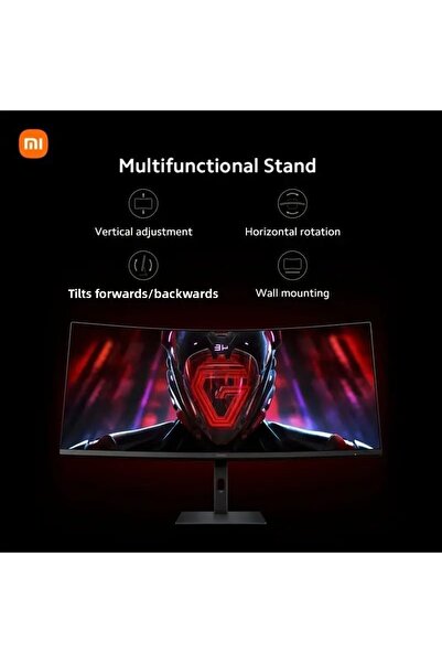 Xiaomi Display Monitor Curved For Gaming G34WQI WQHD 180Hz 34inch ELA5458UK - Black