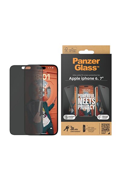 Panzer Glass واقي شاشة ايفون 15 بلس - واسع وخصوصية