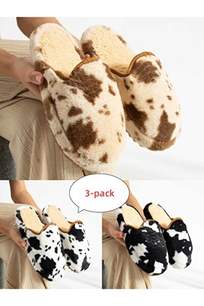 Moda Devrin 3-Piece Pack of Variegated Wool Winter Slippers Dowry Bundle Set