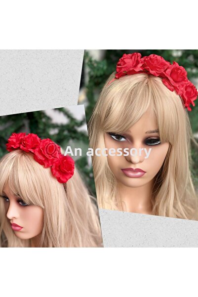 QUEEN AKSESUAR Special design luxury artificial side rose row floral engageme...