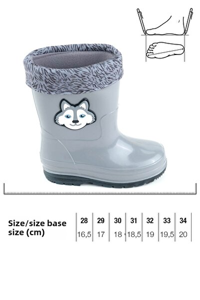 GEZER Αγόρια χειμερινά PVC με ζεστή επένδυση αδιάβροχες μπότες βροχής