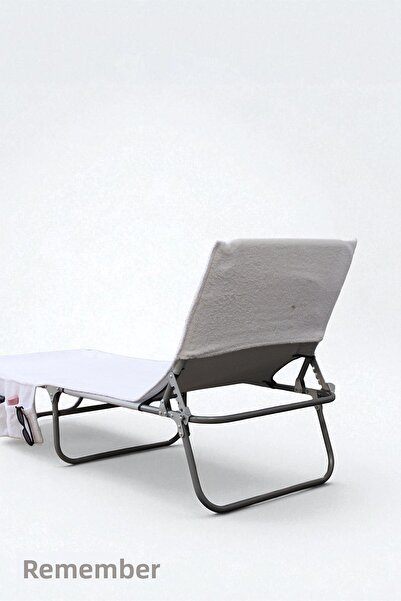 Anılsan 100% Cotton Sunbed Towel White 60X180 cm - Quick Dry Beach and Pool Towel