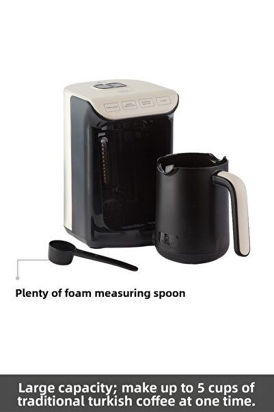 Karaca Hatır Közde Turkish Coffee and Turkish Coffee Machine Cream 5 Cup Capacity with Plenty of Froth