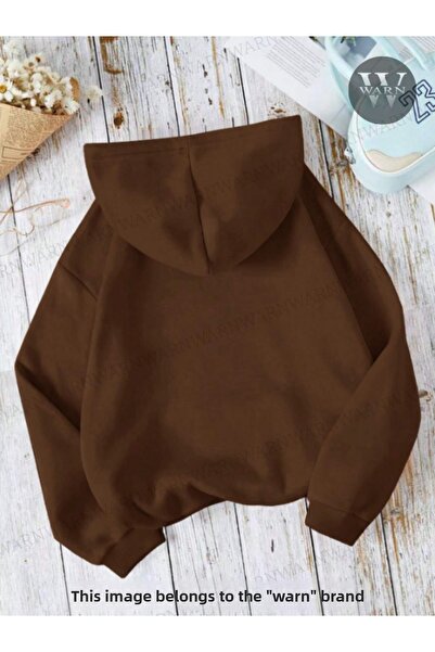 warn Φούτερ με κουκούλα 3 νήματα, χειμερινό Unisex, βαμβακερό, χοντρό