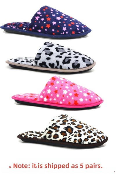 Moda Frato Modafrato Πιάτο 5 Συσκευασία Κλειστές Γυναικείες Παντόφλες Σπίτι Παντόφλες