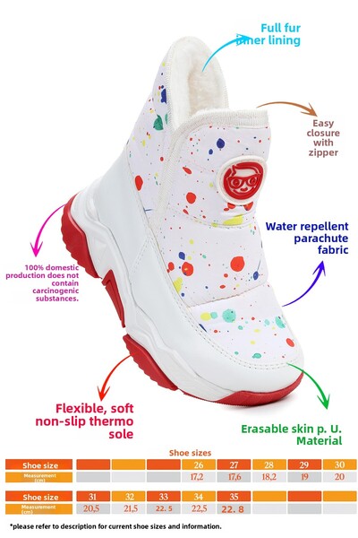 Kiko Kids Κοριτσίστικες μπότες χιονιού Rocco με φερμουάρ