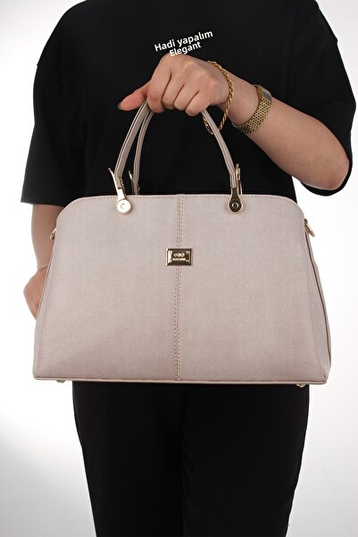 By Hakan Gk-800 Women's Three-Eye Hand and Shoulder Bag Crossbody Bag Gold