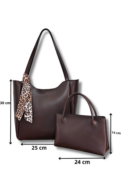 fular & bags Dámská dvoudílná taška do ruky a přes rameno s šátkem na zip a zapínáním na patentky