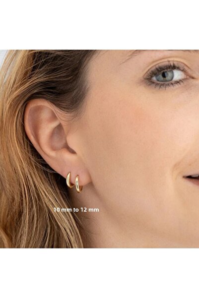 Heppii طقم حلق مسطح من الفولاذ الجراحي 4 قطع ذهبي