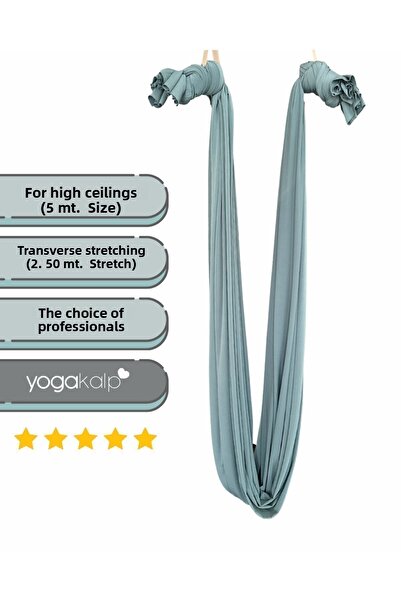 YogaKalp مجموعة أرجوحة اليوجا - طول 5 أمتار × 2.5 متر للأسقف العالية