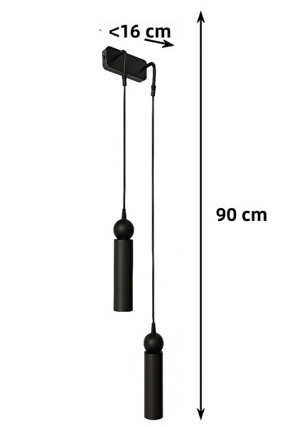 Bozyaka Aydınlatma Sparg Decorative 2-Piece Black Metal Wall Sconce (Daylight Led Bulbs Included!!!)