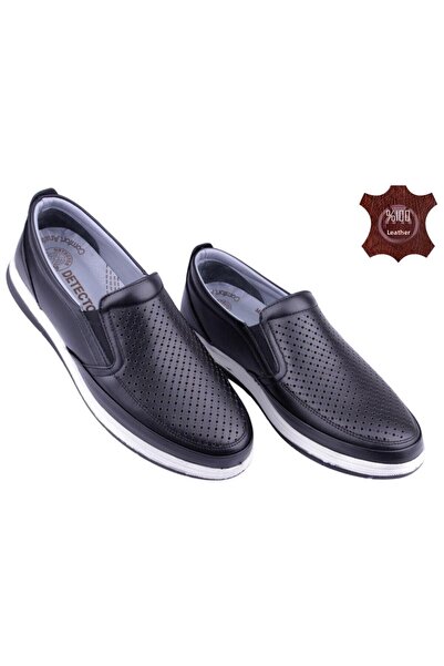 DETECTOR Genuine Leather Orthopedic Perforated Men's Casual Shoes 046