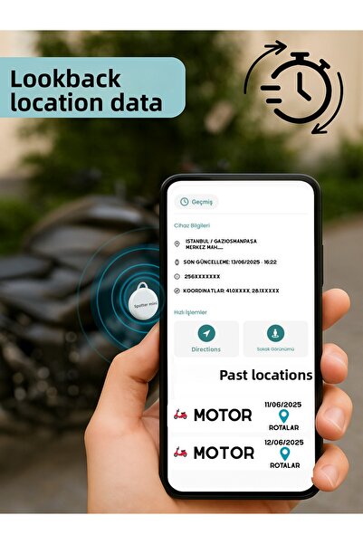 Gözcü Mobil Mini Ios Android Compatible Airtag Historical Location Gps Vehicle Engine Child Hidden Tracking Device