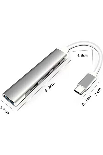TrkTech 4 Input Type-C Usb Multiplier - To Usb Hub