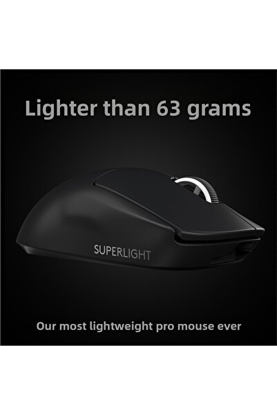 logitech G Pro X Superlight - Ultra Light Hero 25.600 Dpi 400 Ips Lightspeed Wireless Black Gaming Mouse