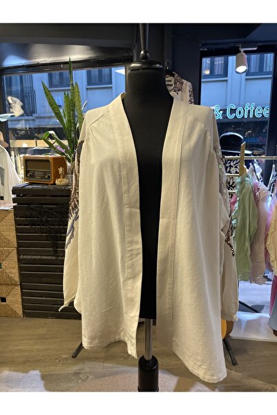 Dadali Women's Embroidered Stone Cotton Seasonal Kimono