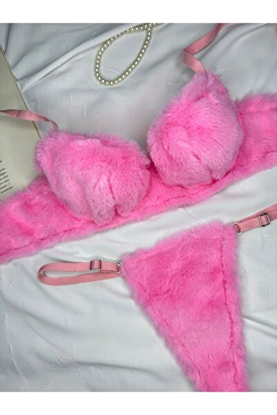 ROZENİN LINGERIE Σετ εσωρούχων με ροζ απαλή υφή