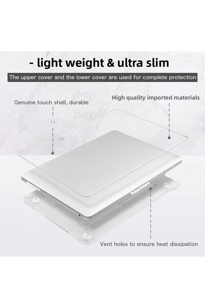 TEKNETSTORE حافظة حماية كريستالية لجهاز ماك بوك برو 13 M1-m2 Chip 2020/2022 A2251-a2289-a2338-a1706-a1708-a2159