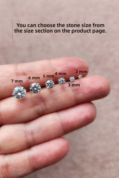 Mu Minamu أقراط سوليتير من الفولاذ الفص الغضروفية