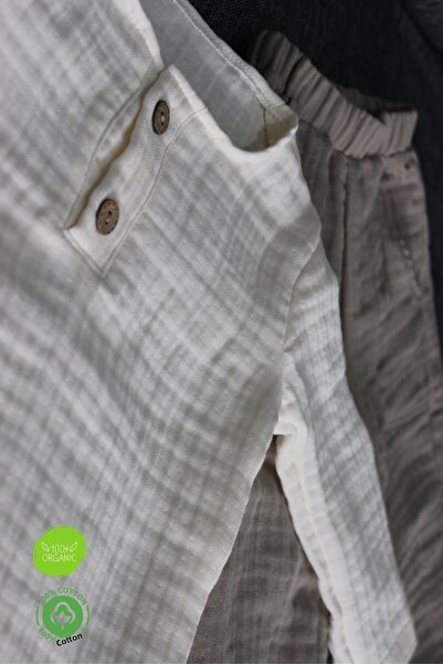 DeviCoo 100% Cotton Organic 4 Layer Muslin Buttoned Sweat Children's Set - Unisex