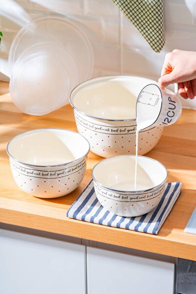 ACAR Feel Good Enamel 3-Piece Storage and Mixing Container