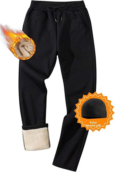 GHASSY CO. Ανδρικό παντελόνι τζόγκερ για κανονικό τρέξιμο με επένδυση χειμερινού σέρπα Ultra Thermal