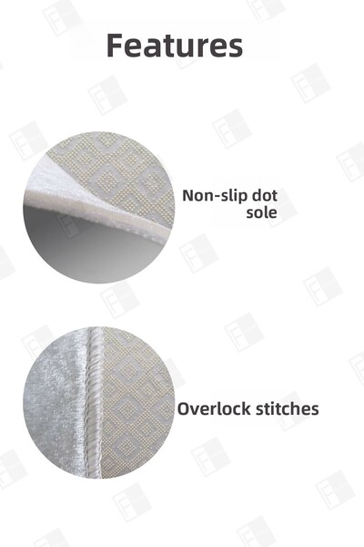 Faiend Digital Printed Washable Dot Base Non-Slip Carpet Runner Kitchen Living Room Carpet (44)