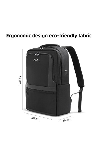 Mack MCE-1202 15.6 OFFICE Pro-1 Eco Notebook - حقيبة ظهر سوداء