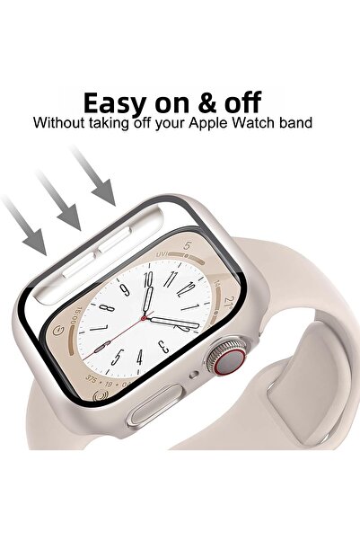 Fibaks Apple Watch 7 8 9 45mm - 360 ° Full Protection Case and Screen Protector