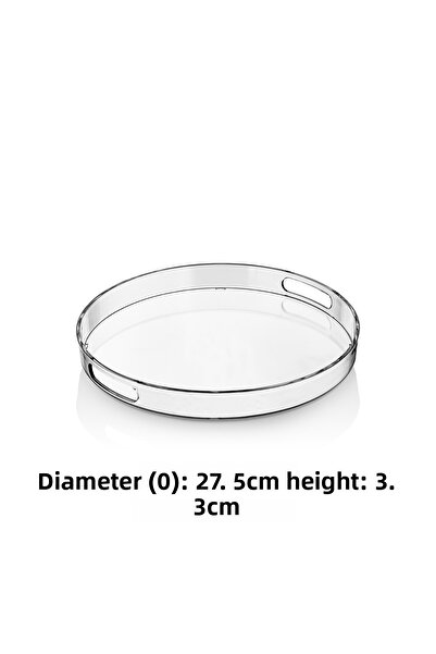 Nandy Home 2 Pieces Crystal Round Presentation Tray