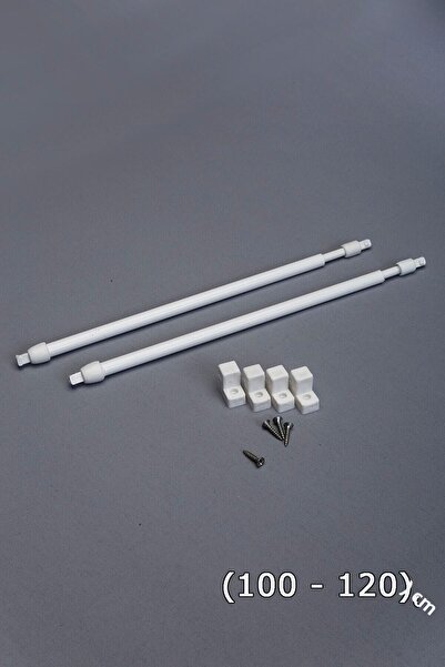 VENTİ PERDE 100 - 120 cm Tijă de briză reglabilă 2 bucăți țevi de perdea din aluminiu 4 bucăți capete