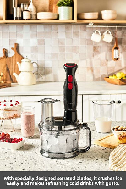 Karaca Pro Multimax 6 in 1 - Food Processor and Blender Set, Black