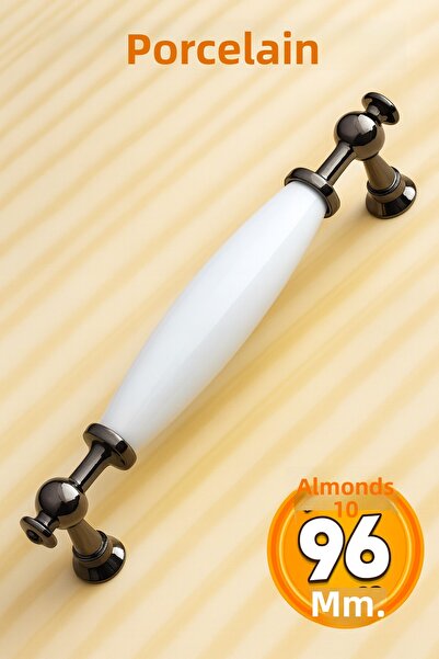 Badem10 Porțelan Real PREMIUM Alb 96 Mm Mobilier Sertar Dulap Dulap