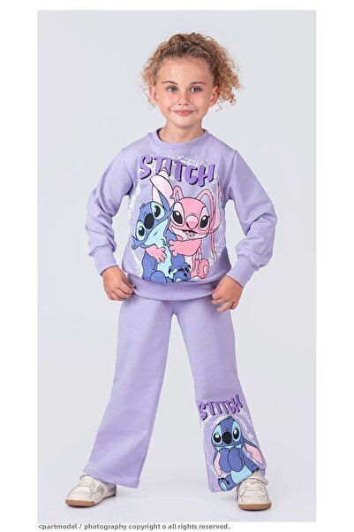 LİLLYPİCCA طقم مكون من قطعتين من سويت شيرت بنمط شخصية وبنطلون واسع بأرجل واسع...