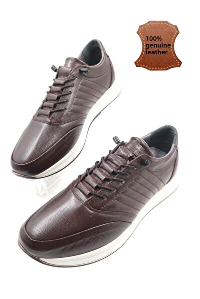 nazenintasarımlar MEN'S INDOOR OUTDOOR GENUINE LEATHER ULTRA COMFORTABLE LIGHT FULL ORTHOPEDIC SPORTS DAILY SHOES